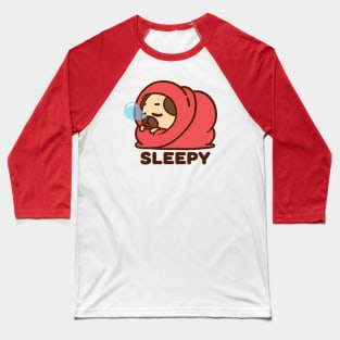 Sleepy Puglie Baseball T-Shirt